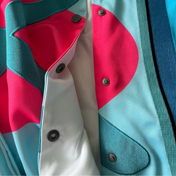 KAWS x MIRA MIKATI sz 40 S White Blue Bomber Jacket Snap Buttons $1895 - Picture 11 of 16